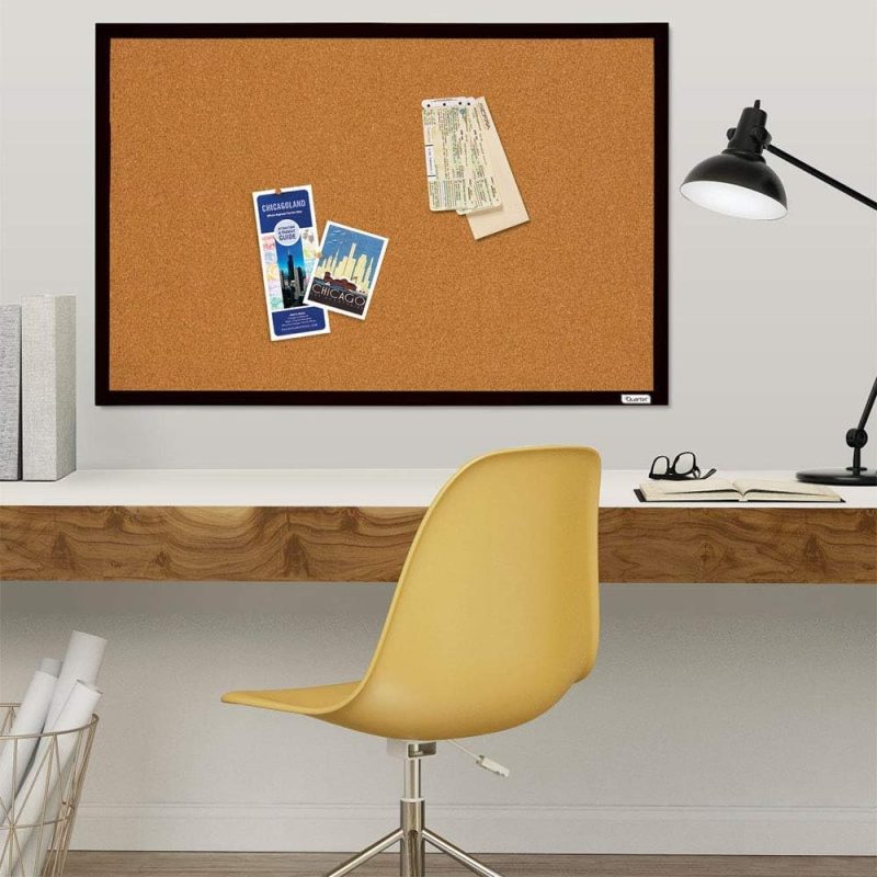 Cork Bulletin Board, Framed Corkboard, 2' x 3', Black Frame, Message Board, Vision Board - Image 2