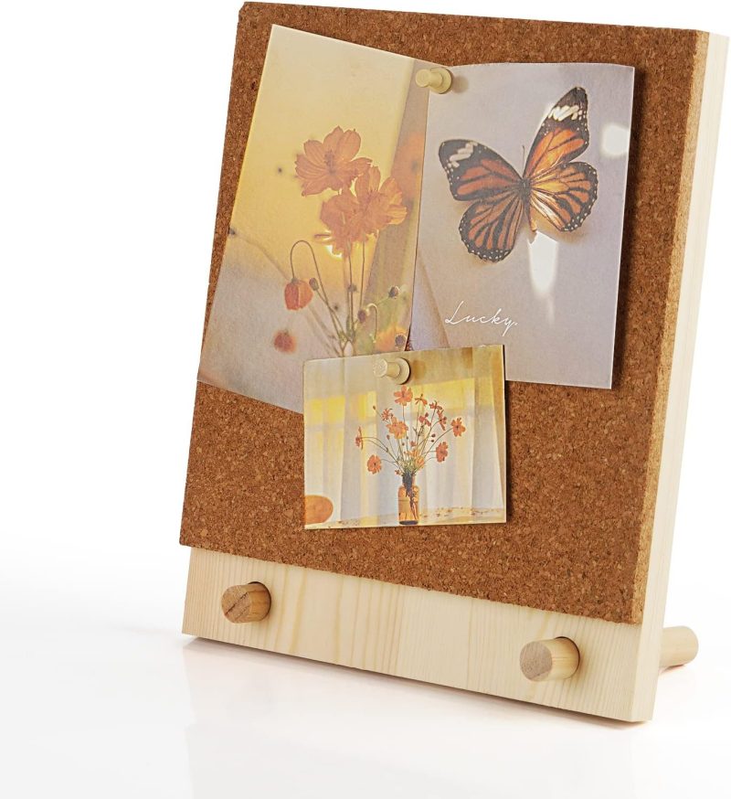 Bulletin Board/Cork Board on The Desktop-Small Mini Hanging Tack Message Memo Picture Board for Home Office School